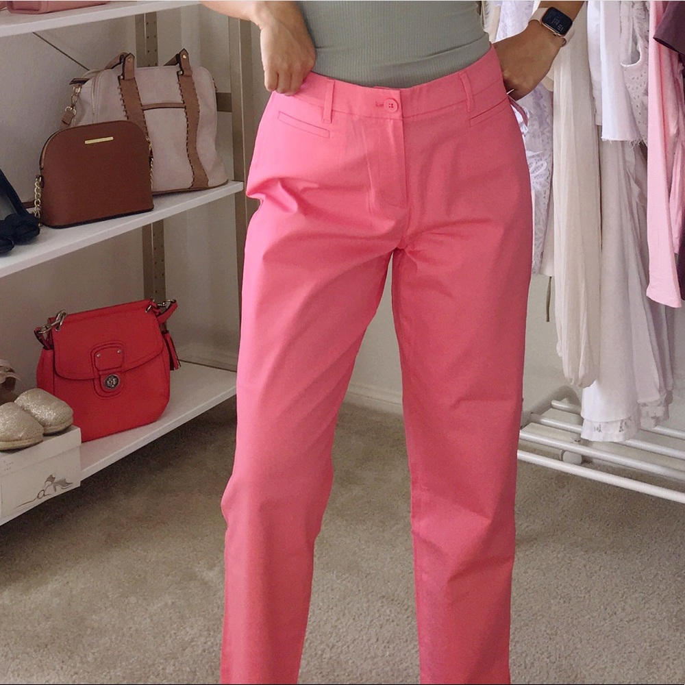 Cotton straight pants